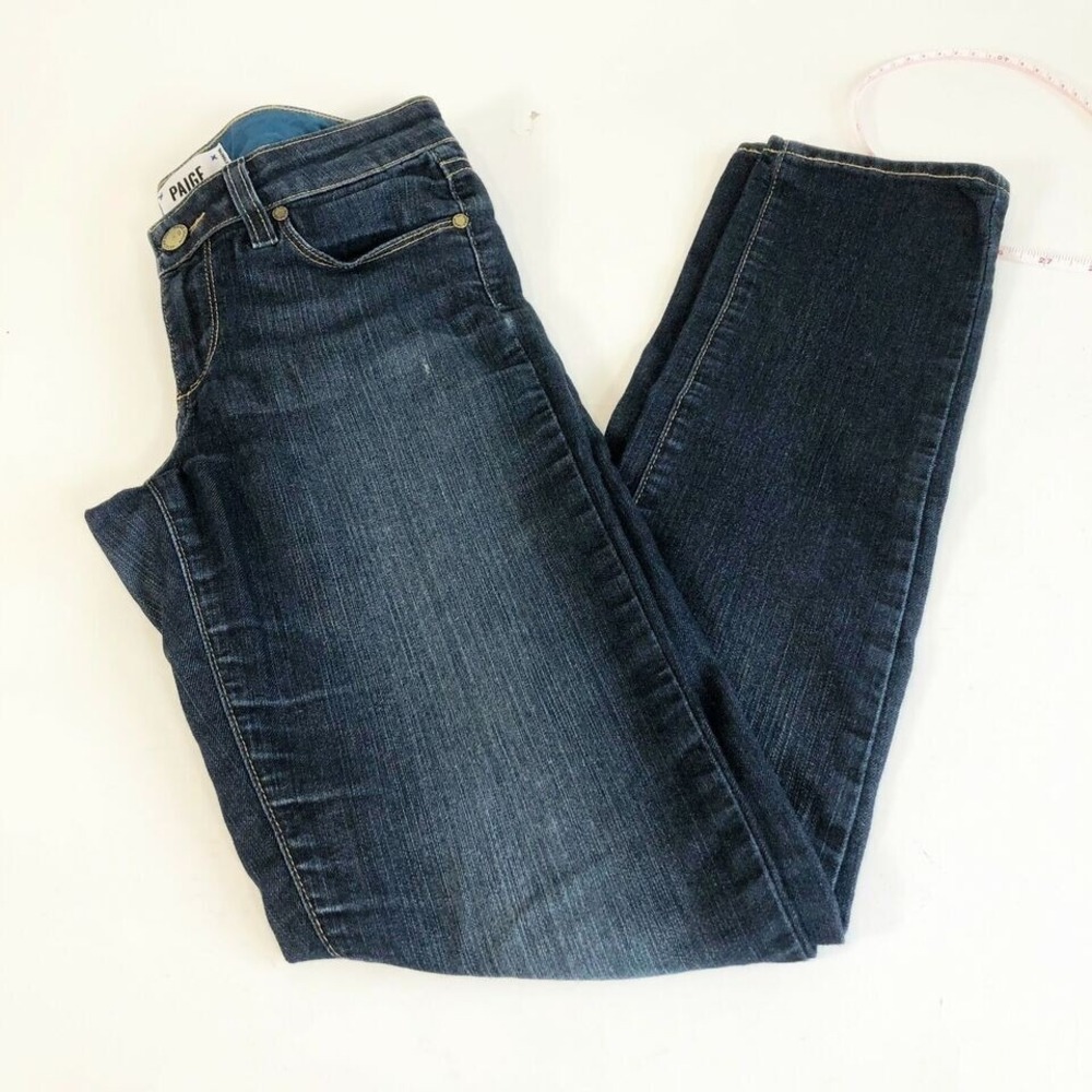 Paige‎ Skyline Skinny Jeans Womens 25 Blue Low Rise Stretch Dark Wash Denim Y2K